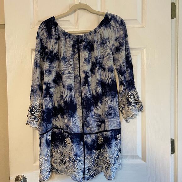 NWT Romeo+Juliet Couture Tie Dye Off The Shoulder Shift Dress Size L - Picture 7 of 13